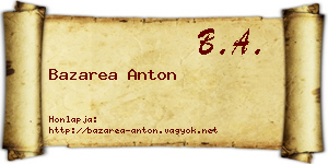 Bazarea Anton névjegykártya